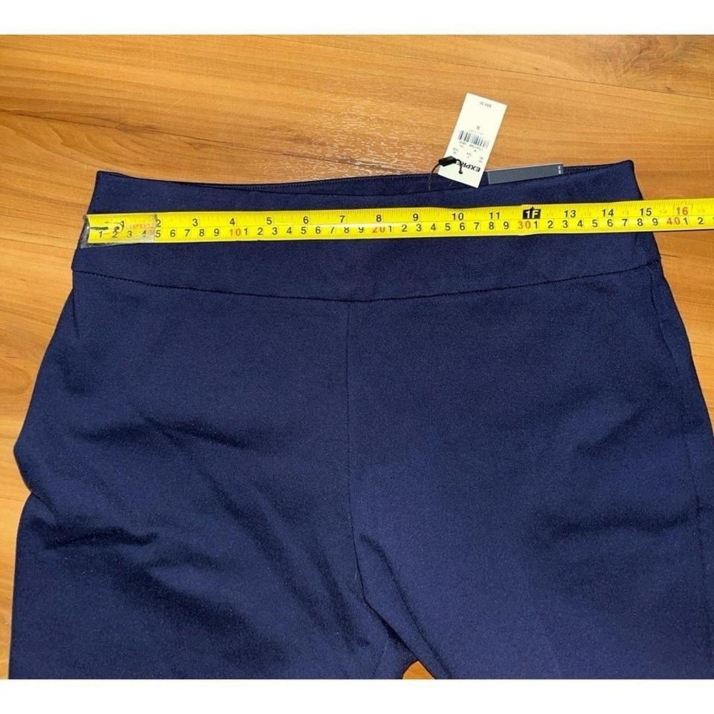 Womens NWT Express Columinist High Rise Navy Boot Cut Pants - Picture 4 of 6